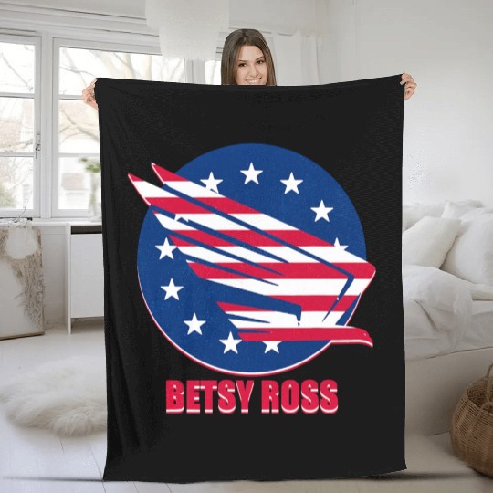 Patriotism USA Betsy Ross Flag Stars Stripes Eagle Fleece Blankets