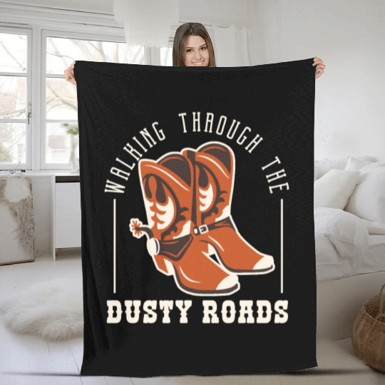 Cowboy Barn Bull Rider Rodeo Country Western Movie Fleece Blankets