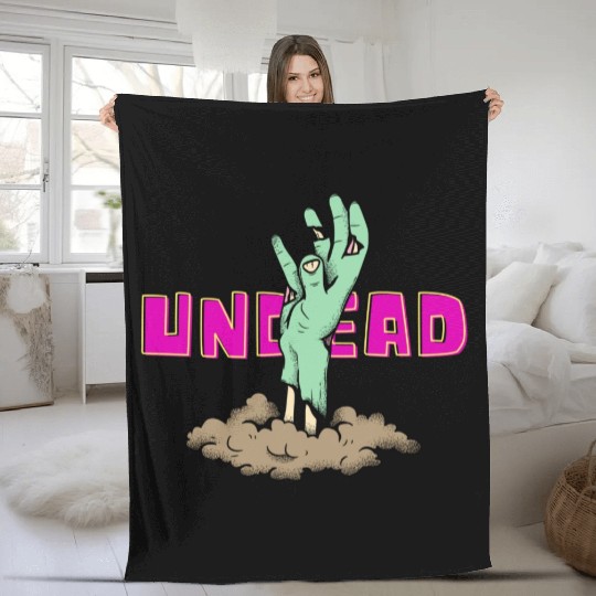 undead zombie punk Goth Horror Fleece Blankets
