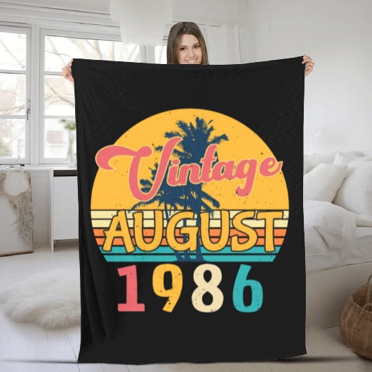 Building Year 1986 In August Fleece Blankets