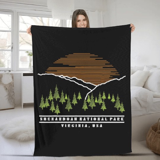 Shenandoah Valley Virginia US National Park Camp Fleece Blankets