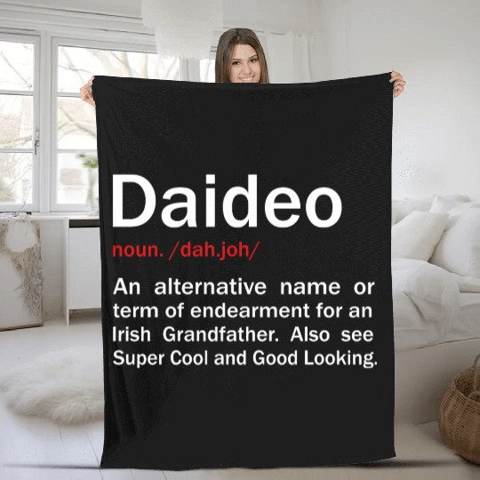 Daideo Irish Grandfather Irish Grandad Fleece Blankets