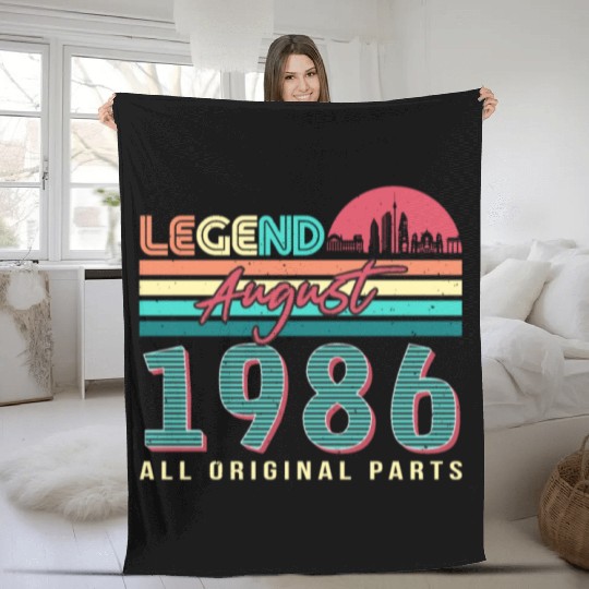 Building Year 1986 In August Fleece Blankets