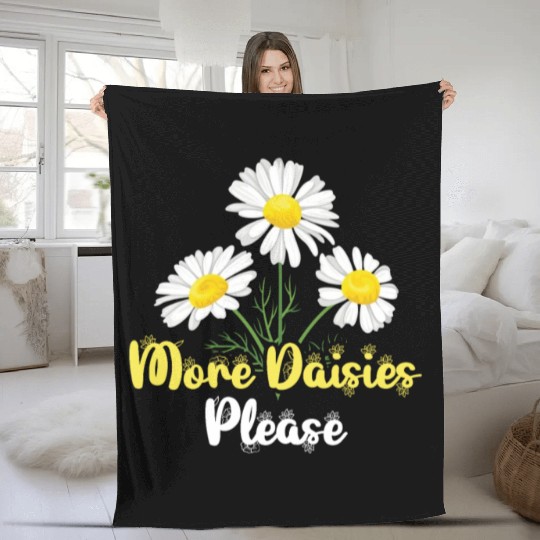 Daisy Garden Gardening Gardener Fleece Blankets