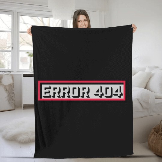 Error 404 message computer Fleece Blankets