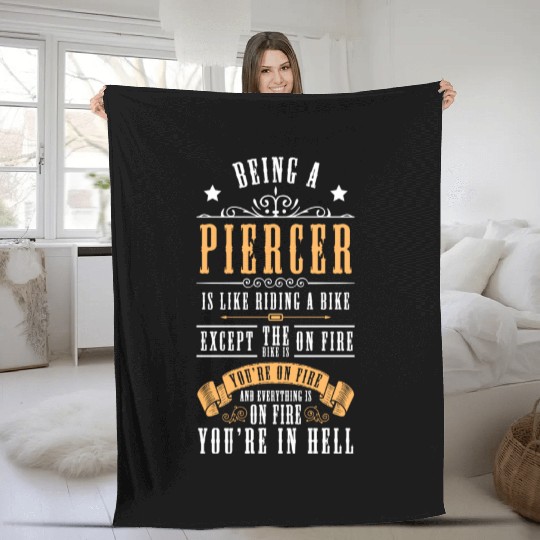 Piercing Work Ring Fleece Blankets