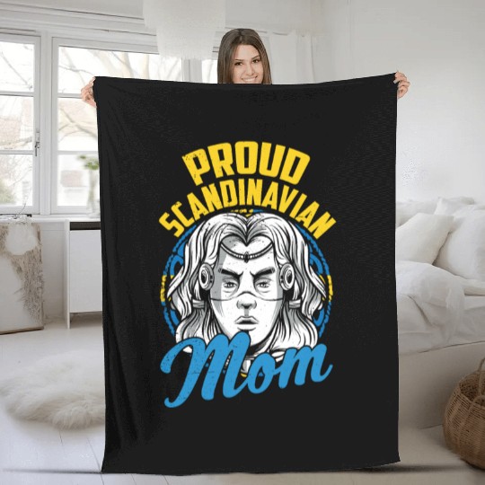 Proud Scandinavian Mom Swedish Nordic Scandinavia Fleece Blankets