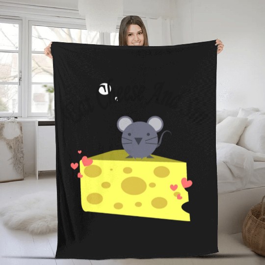 Eat cheese and sin, Best Street art! Classic Fleece Blankets