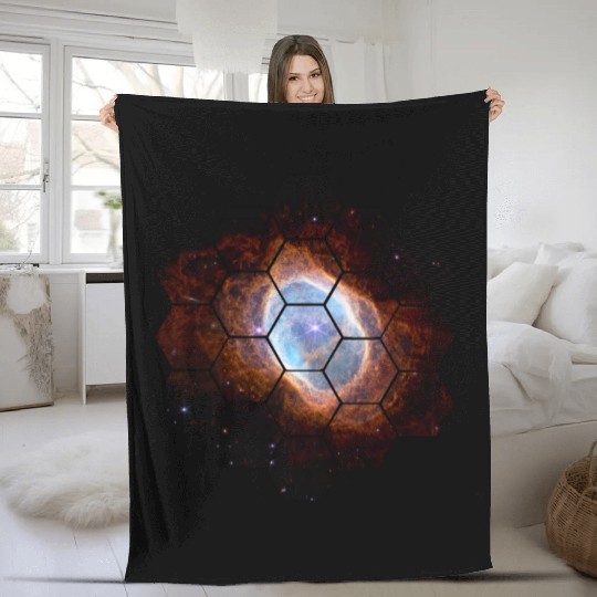 James Webb Space Telescope Southern Ring Nebula Fleece Blankets