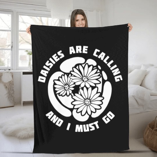 Daisy Garden Gardening Gardener Fleece Blankets
