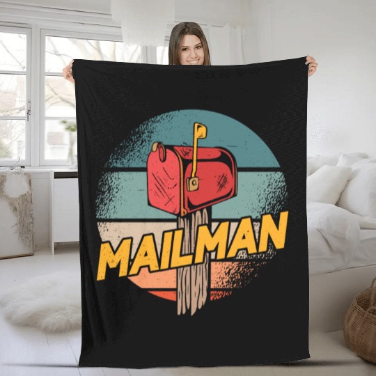 Mailman Mail Courier Postman Postal Worker Fleece Blankets