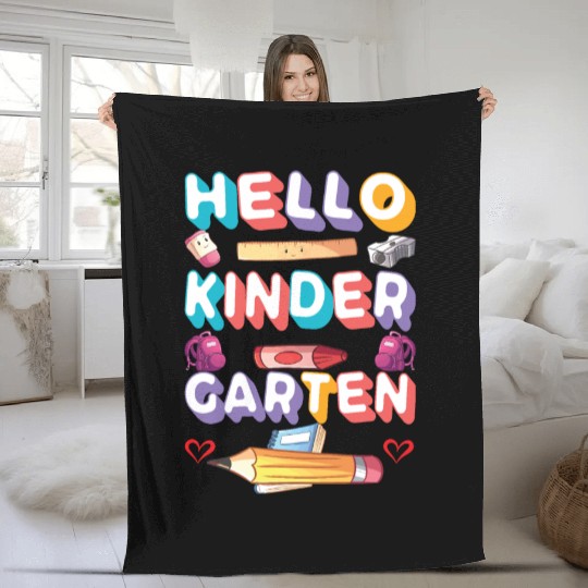 Hello Kindergarten Fleece Blankets