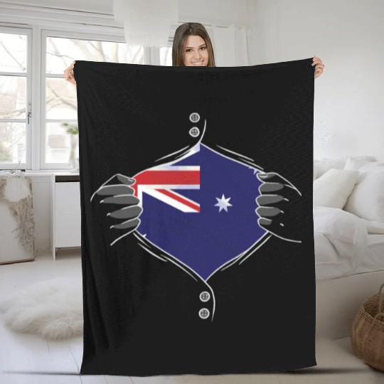 australia flag proud Fleece Blankets