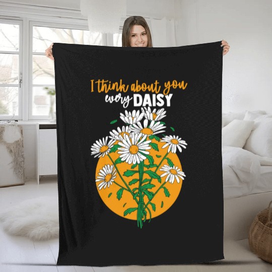 Daisy Garden Gardening Gardener Fleece Blankets