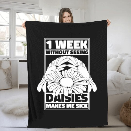 Daisy Garden Gardening Gardener Fleece Blankets