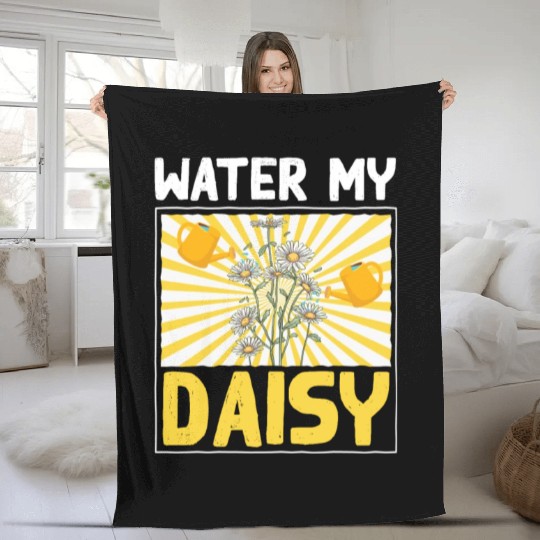 Daisy Garden Gardening Gardener Fleece Blankets