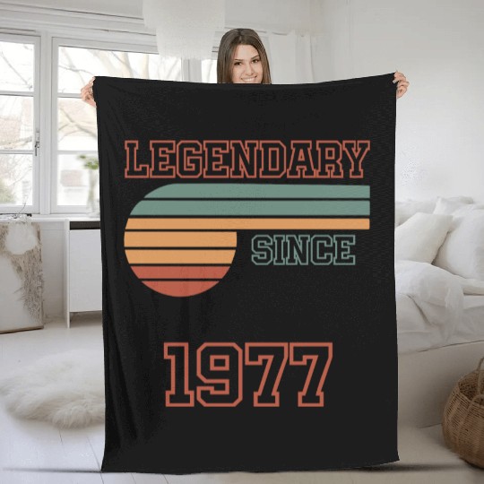 45th Birthday legendary since 1977 Fleece Blankets