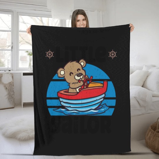 Sailing Sailboat Boating Kid Child Yacht Boat Fleece Blankets