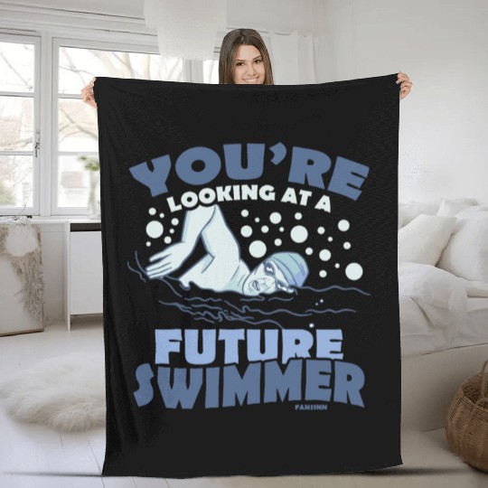 Swimming lifeguard swimming course outdoor pool gi Fleece Blankets
