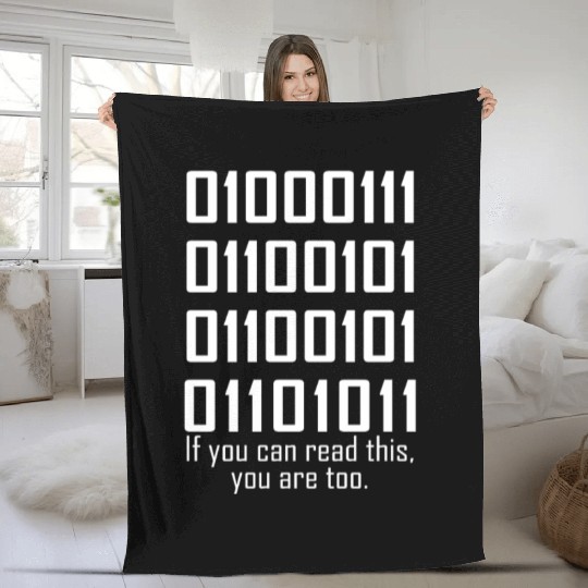 Software Engineers Funny Programming Coding Binary Fleece Blankets