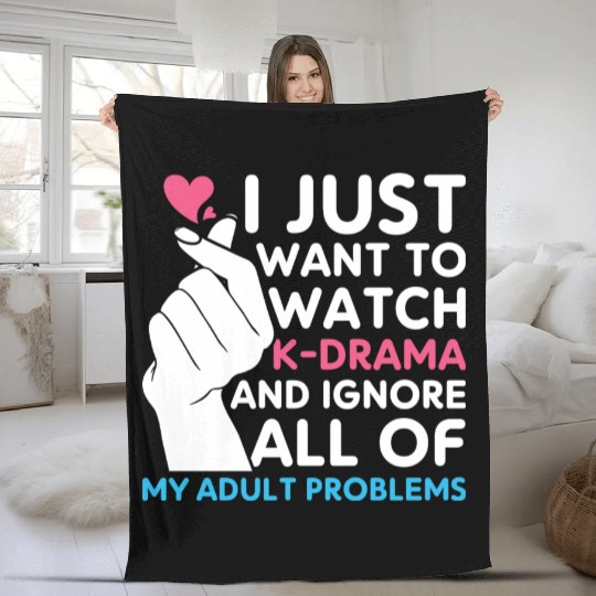 wath k-drama, k pop music, kdrama Fleece Blankets