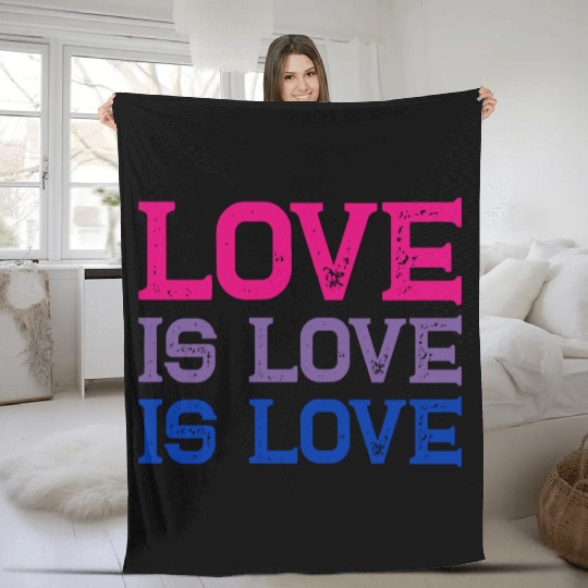Love is Love is Love Fleece Blankets