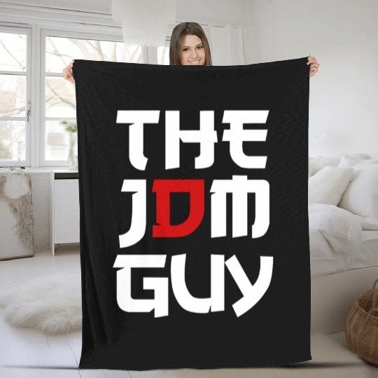 The JDM Guy japanese flag car lover drift race Fleece Blankets