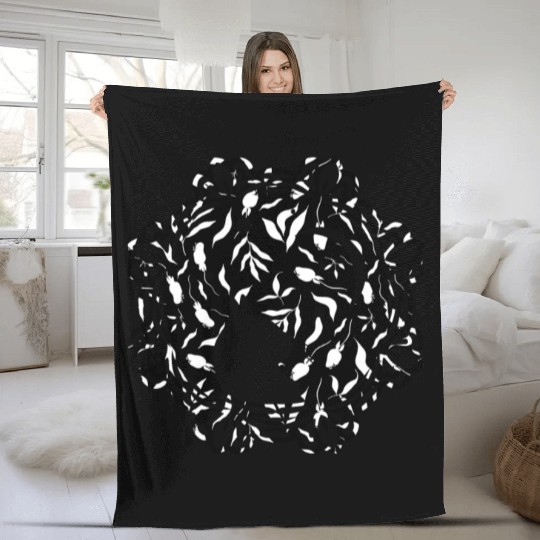 Cat Moon Fleece Blankets