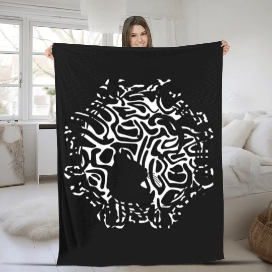 Cat Moon Fleece Blankets