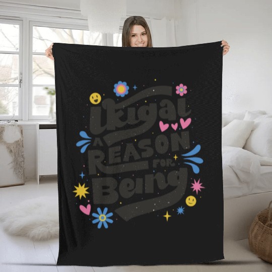 Ikigal a reason for being Ikigal a reason for bein Fleece Blankets