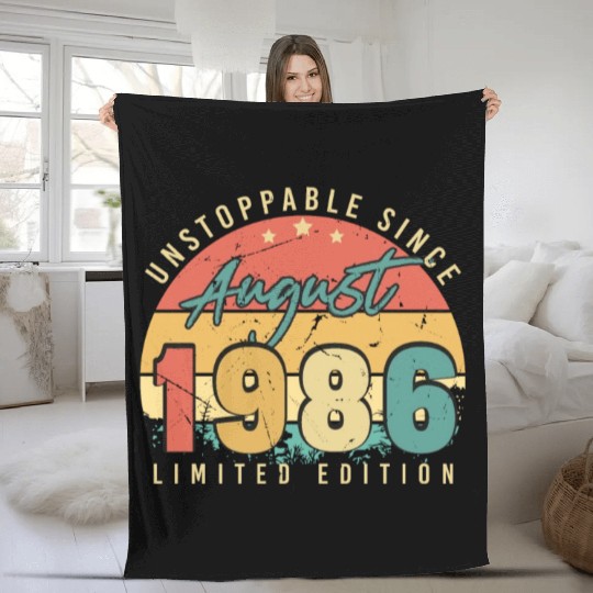 Gift Idea For August 1986 Fleece Blankets