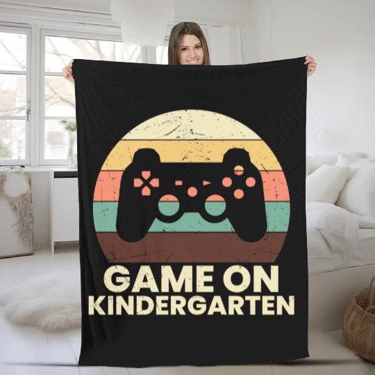 Game On Kindergarten Retro School Fleece Blankets