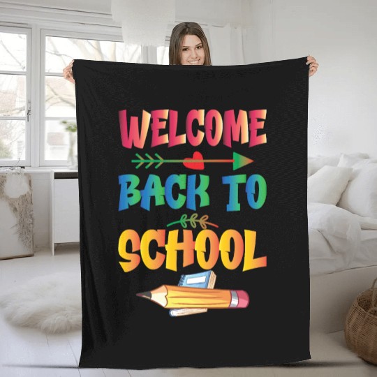 Welcome Back To School Fleece Blankets
