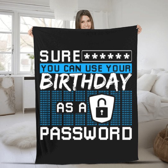 Hacker Cyber Security Easy Password Fleece Blankets