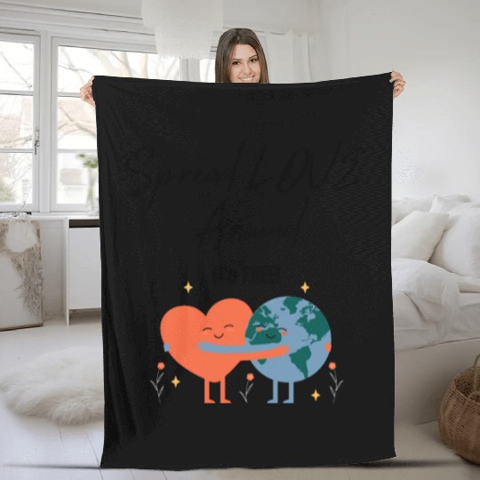 Spread Love Around Fleece Blankets