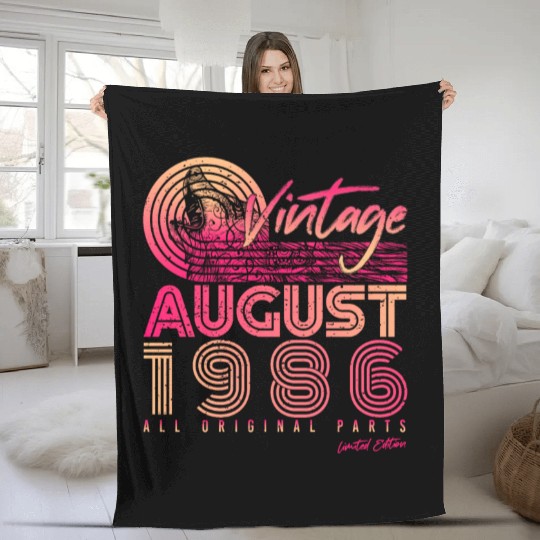 Year Of Construction In August 1986 Fleece Blankets