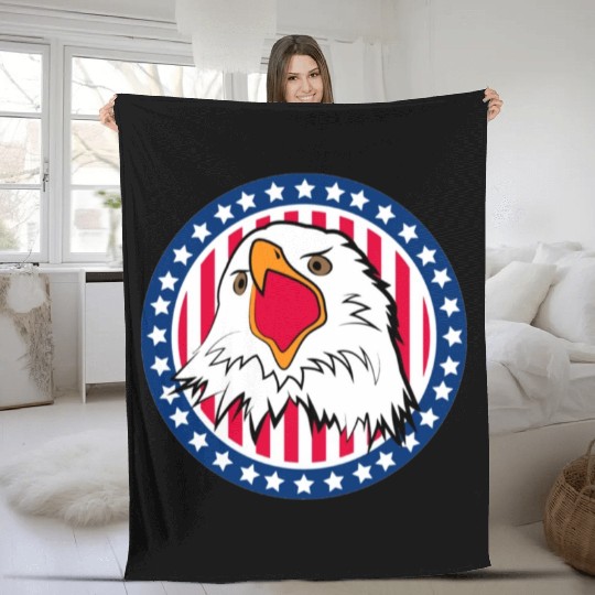 Red White and Blue For You Fleece Blankets