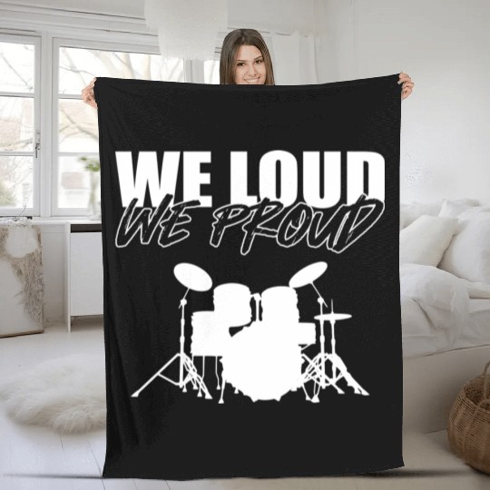 We Loud Musician Gift Fleece Blankets