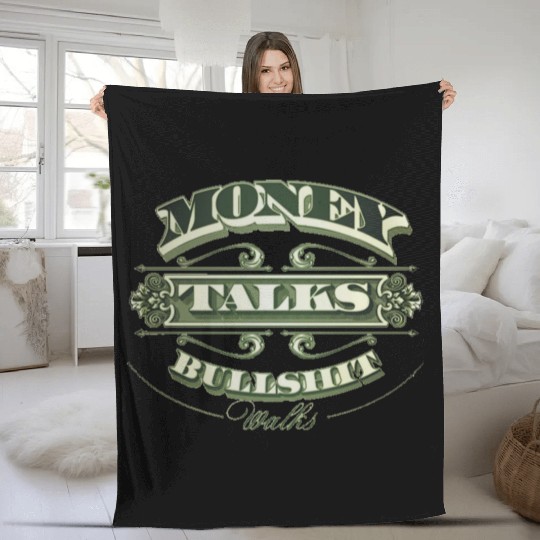 Money Talks Fleece Blankets