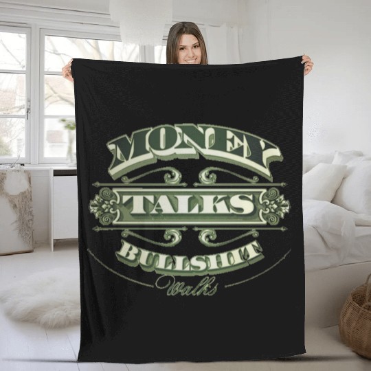 Money Talks Fleece Blankets