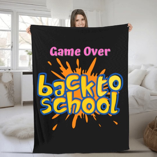 Game Over Back to School Fleece Blankets