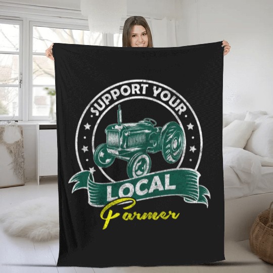 Agriculture Nature Cows Country Youth Fleece Blankets
