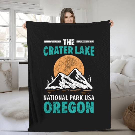 The Crater Lake National Park USA Oregon America Fleece Blankets