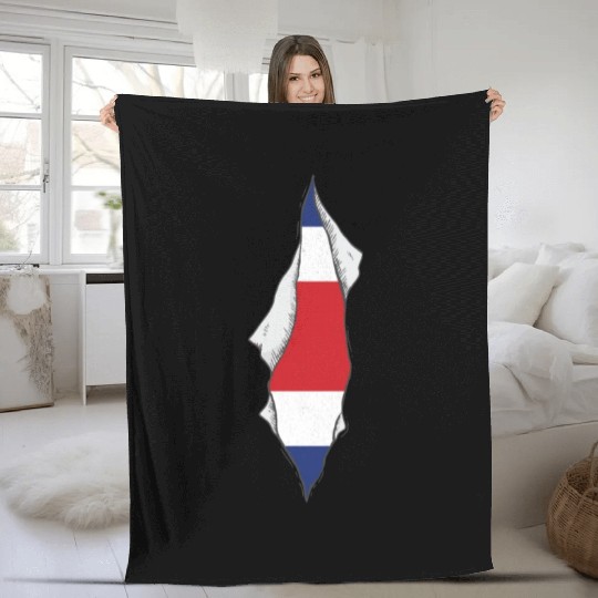 Costa rica flag proud costa rican Fleece Blankets