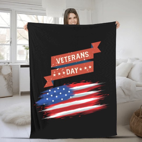 Thank You Veterans l Veterans Day Gift Idea Fleece Blankets