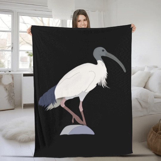 Ibis Bin Bird Fleece Blankets