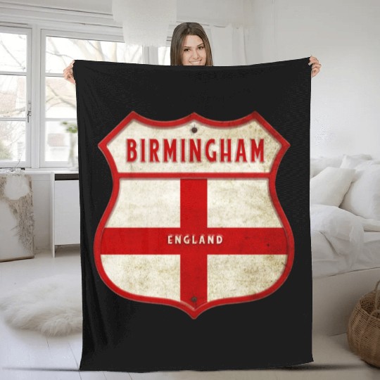 Birmingham England coat of arms Fleece Blankets