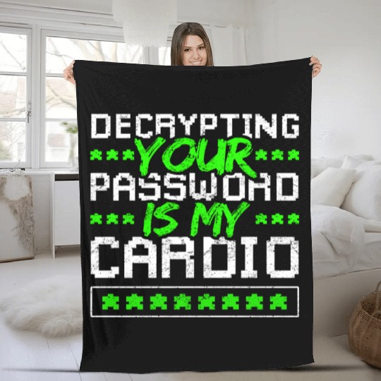 Cyber Security Password Decryption Fleece Blankets