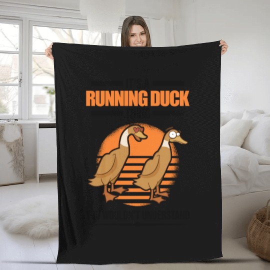 It's A Running Duck Thing Fleece Blankets