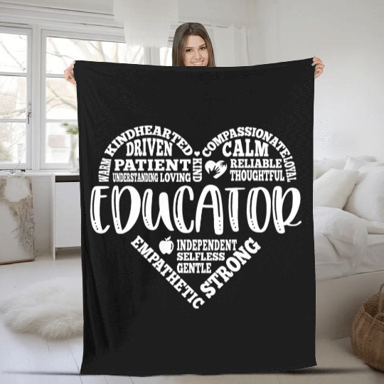 Educator Teacher appreciation subway art Fleece Blankets